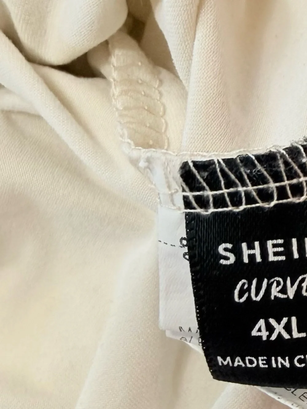 SHEIN White Tee with Pink Heart Slogan